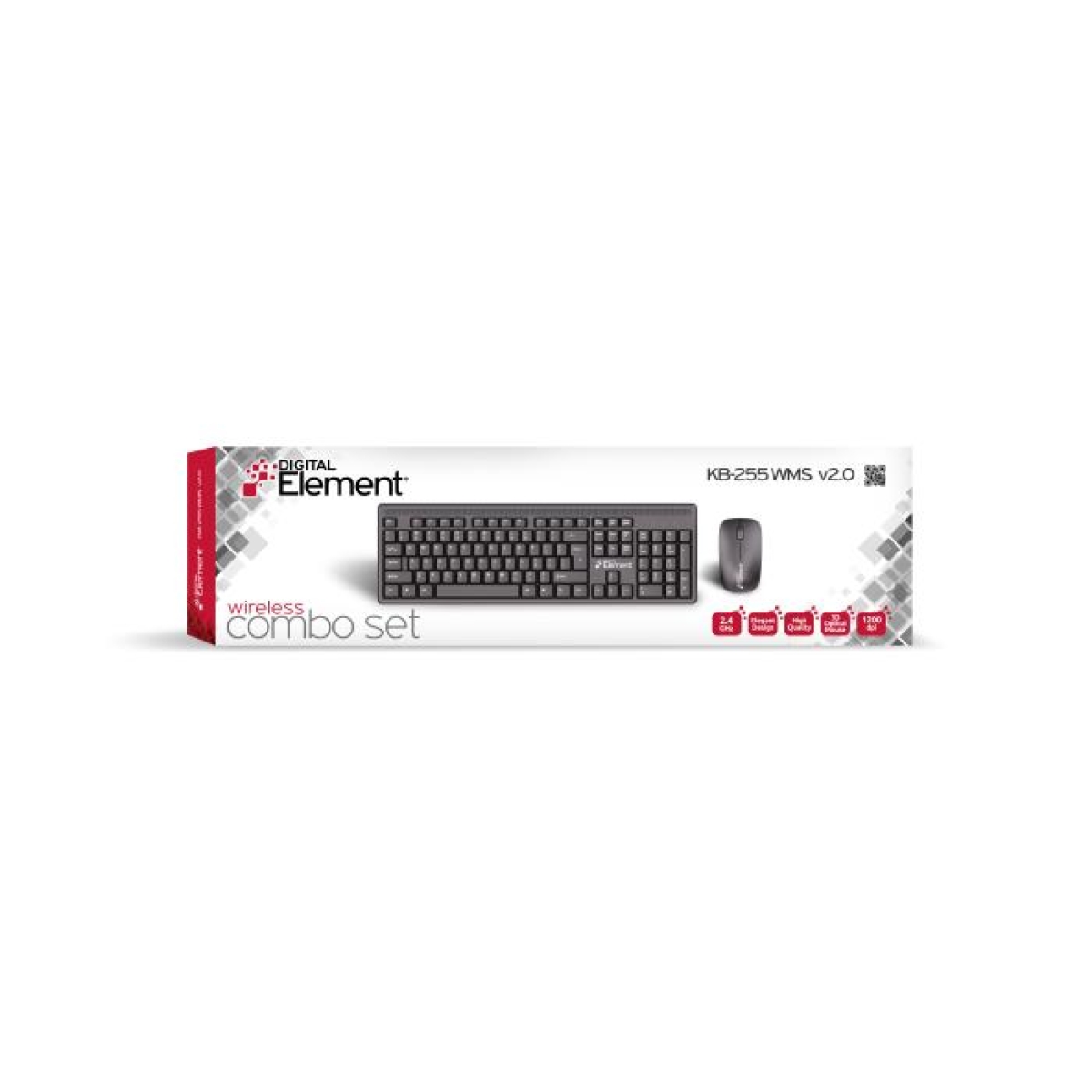 Ασύρματο Πληκτρολόγιο & Ποντίκι Element KB-255WMS v2.0 - Image 3