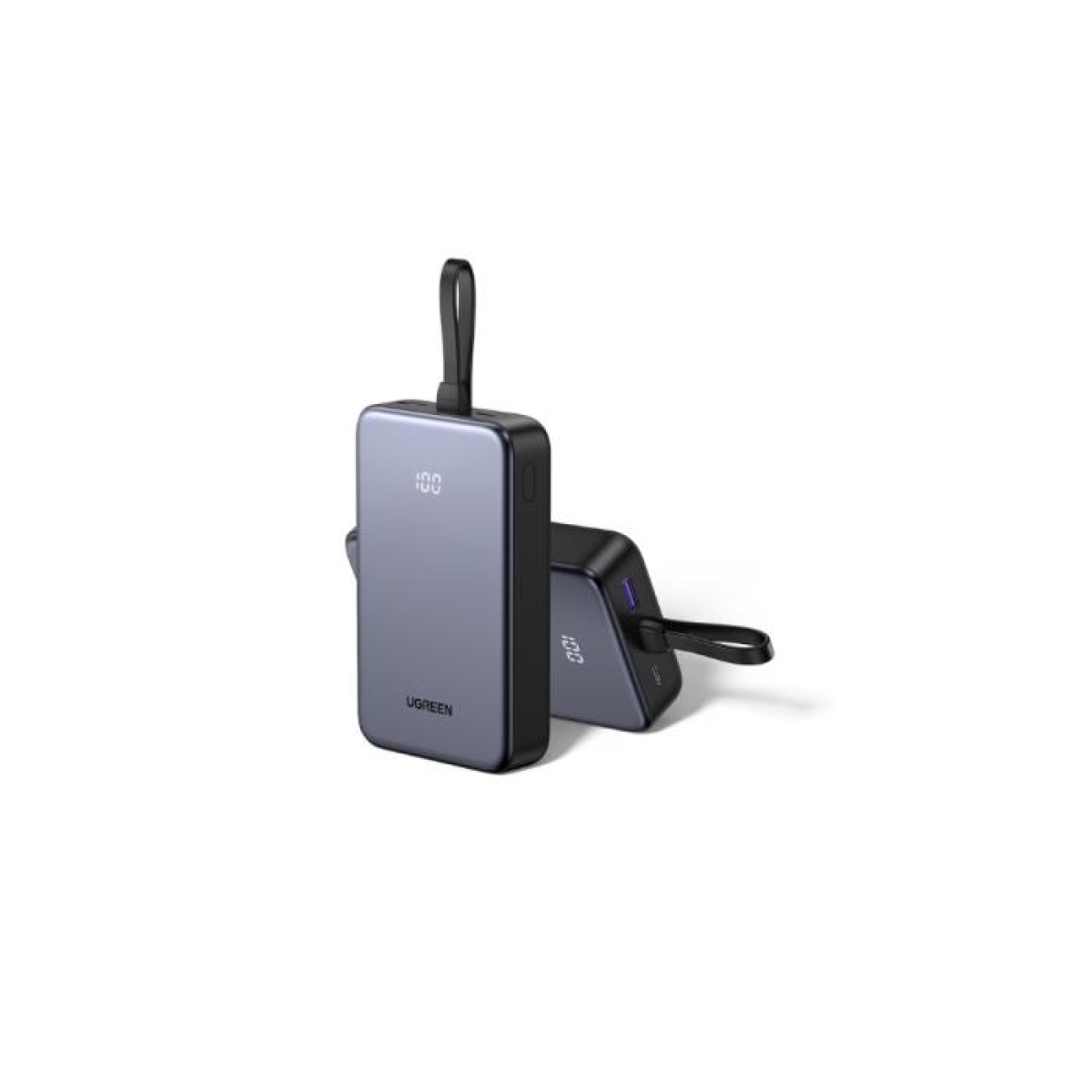 Power Bank 20000mAh PD 20W UGREEN PB505 45762 2 Θέσεων, με καλώδιο USB-C 60W Μαύρο - Image 3