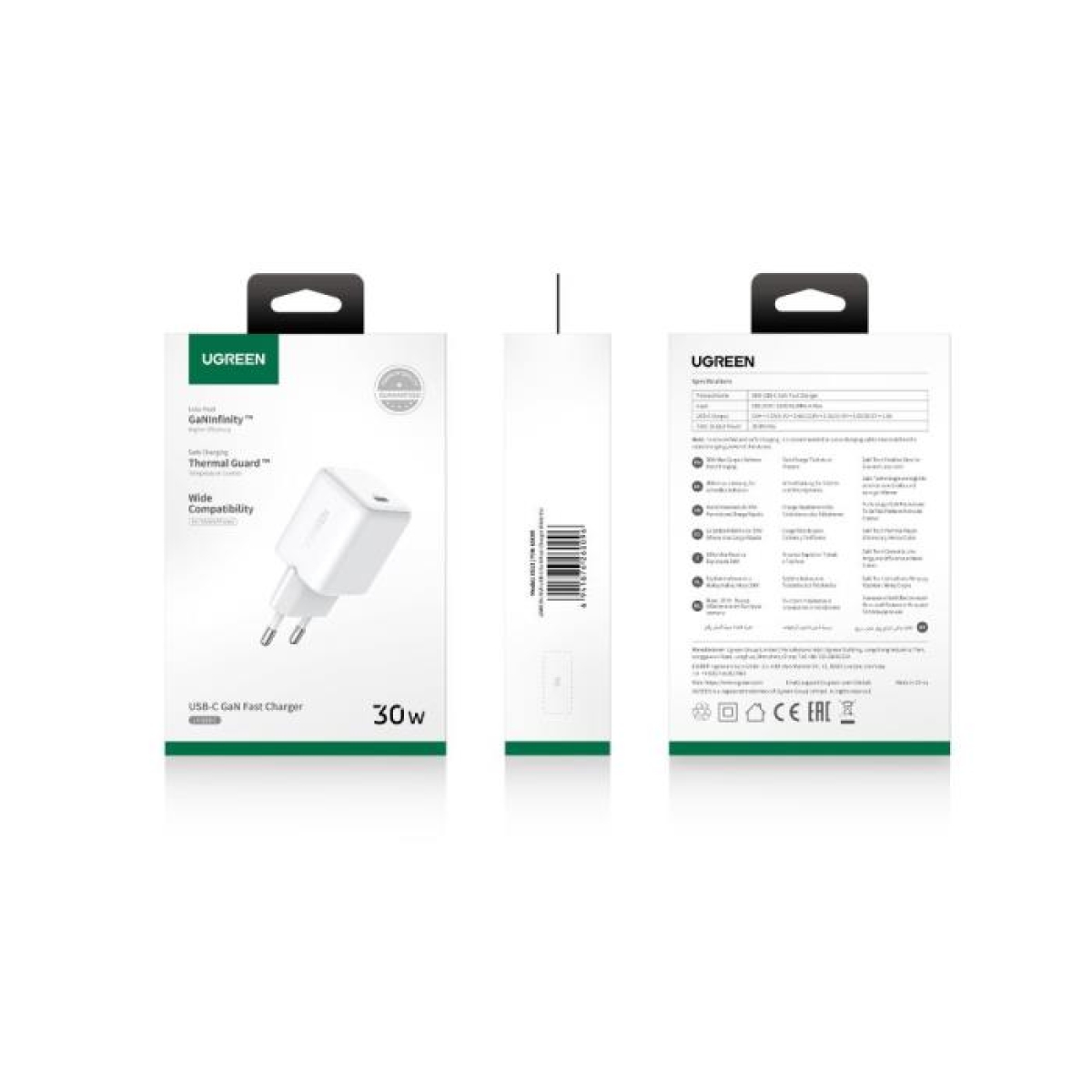 Φορτιστής Σπιτιού GaN PD 30W UGREEN X513 65009 1 Θέσης Λευκό - Image 3