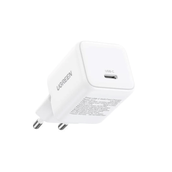 Φορτιστής Σπιτιού GaN PD 20W UGREEN X512 55554 1 Θέσης Λευκό