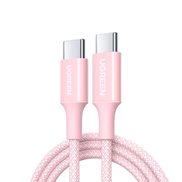 Καλώδιο Φόρτισης UGREEN L501 35441 USB-C σε USB-C PD 60W 1m Ροζ