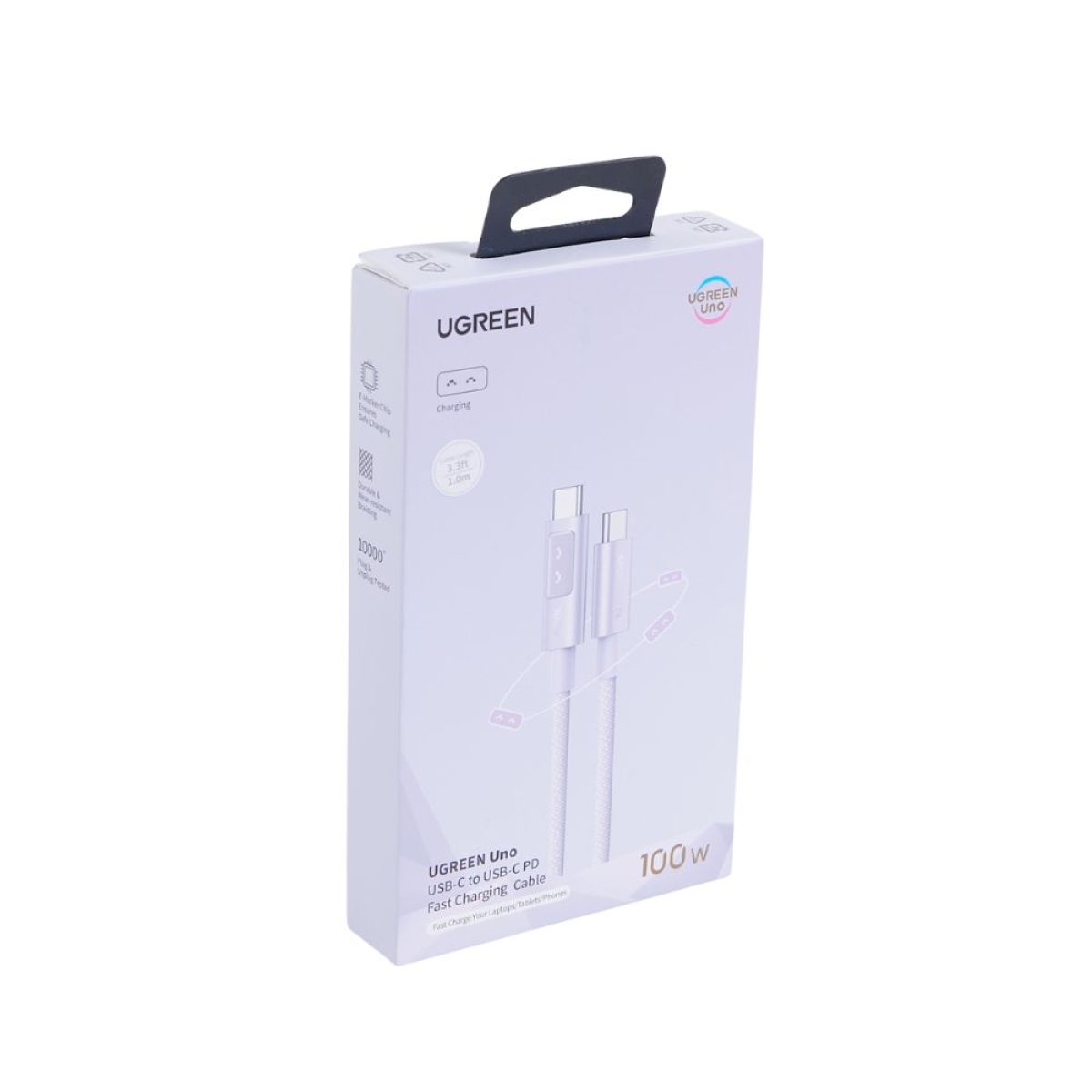 Καλώδιο Φόρτισης UGREEN L509 65092 USB-C σε USB-C PD 100W 1m Μώβ - Image 3