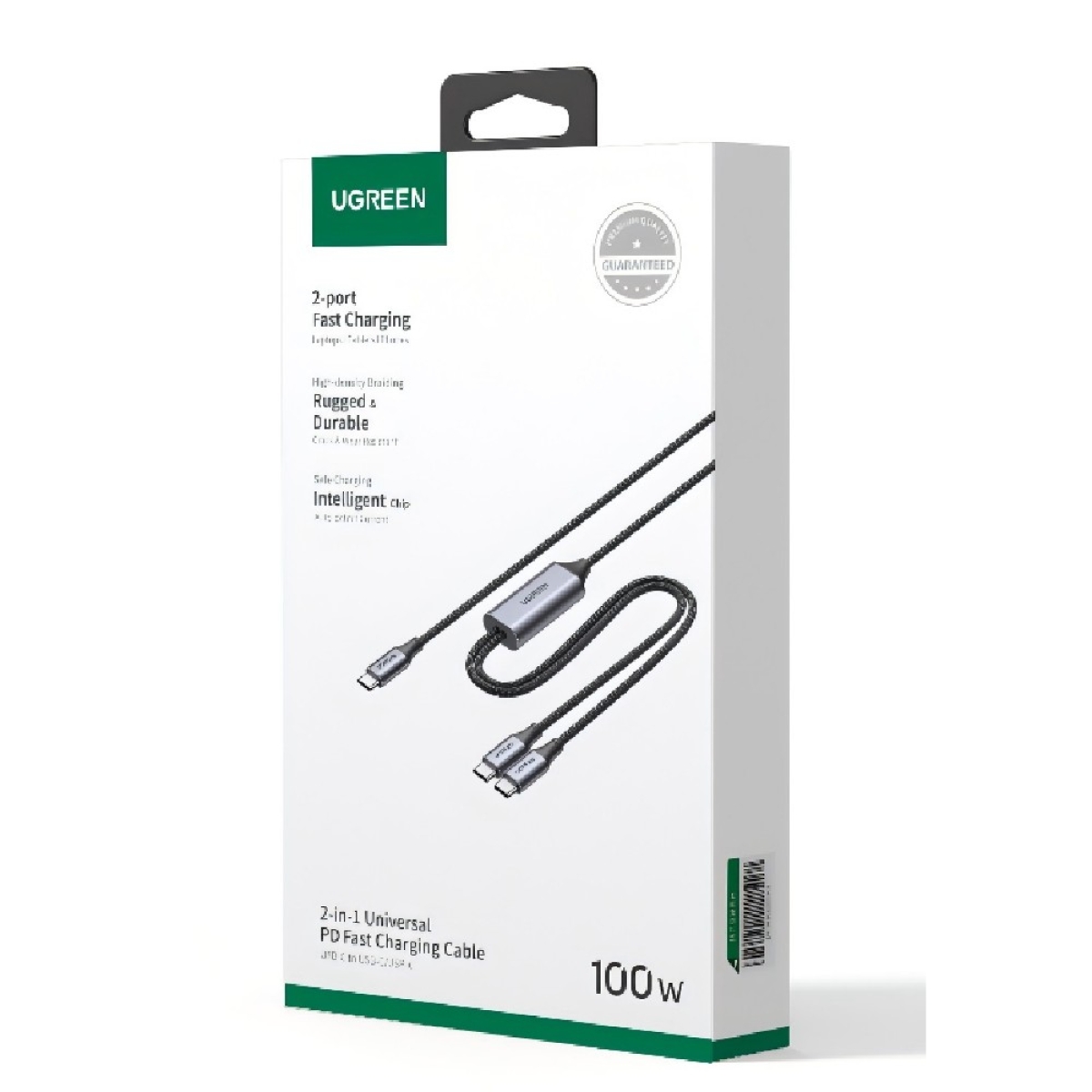 Καλώδιο Φόρτισης UGREEN US561 35087 USB-C σε 2x USB-C PD 100W 1.5m Μαύρο - Image 2