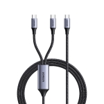 Καλώδιο Φόρτισης UGREEN US561 35087 USB-C σε 2x USB-C PD 100W 1.5m Μαύρο - Image 3
