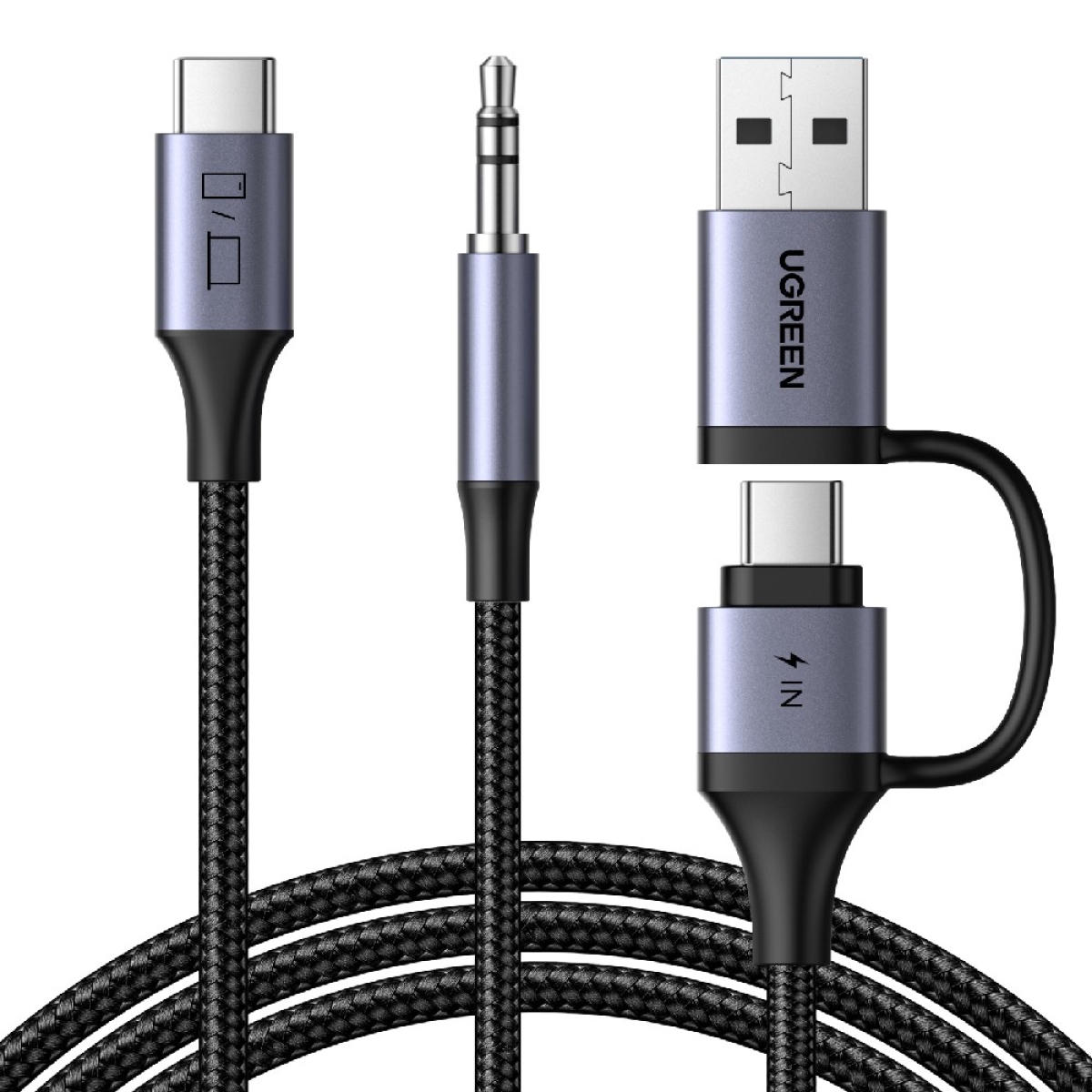 Αντάπτορας ήχου USB-C σε 3.5mm και 1xUSB-C/USB M/M UGREEN CM772 45009 - Image 3