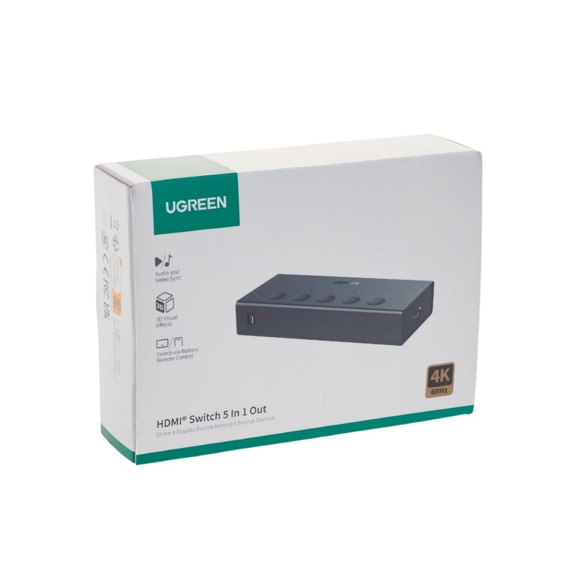 HDMI Switch 5 θέσεων 4K/60Hz UGREEN CM568 90512, με USB-C τροφοδοσία - Image 3
