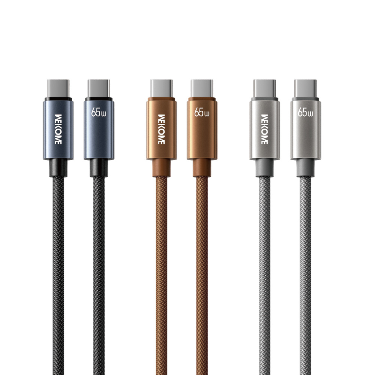 Καλώδιο Φόρτισης WK WDC-64 USB-C σε USB-C PD 65W 1.2m Καφέ - Image 2