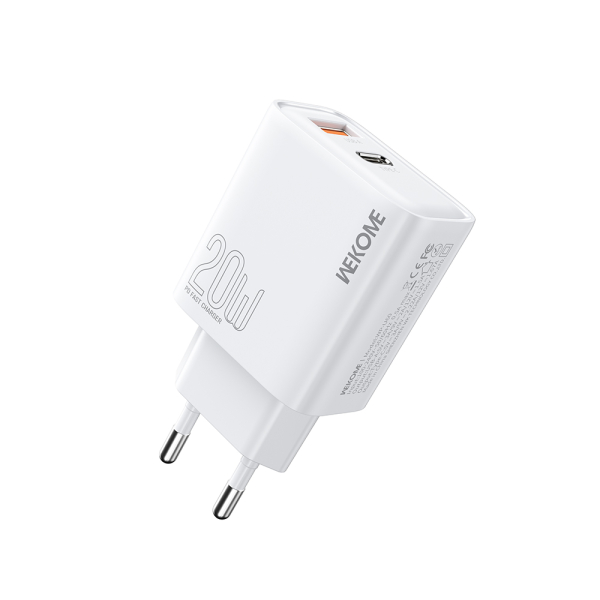 Φορτιστής Σπιτιού PD 20W WK WP-U60 2 Θέσεων Λευκό