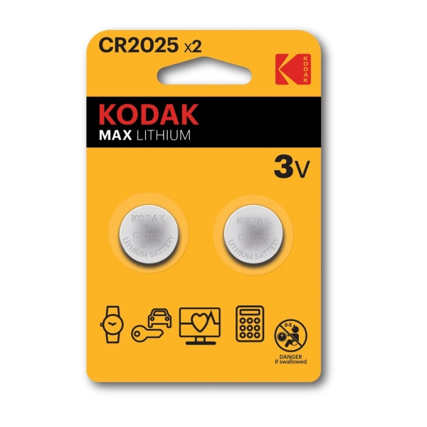 Μπαταρίες Λιθίου Kodak CR2025 (2τμχ)