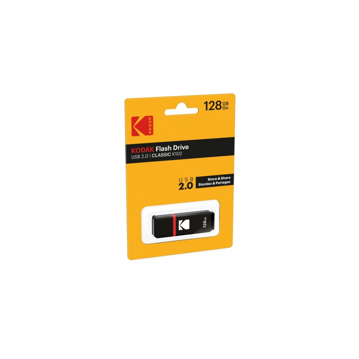 USB Stick Kodak K102 128GB Usb 2.0 Μαύρο - Image 2