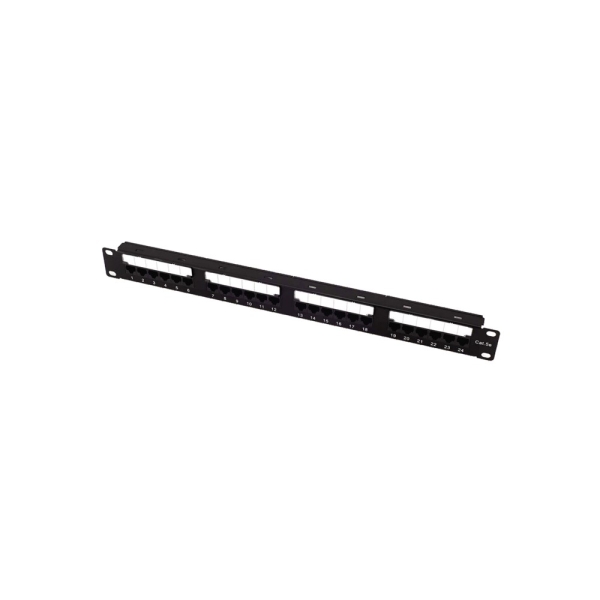 Patch Panel CAT6A 24 Θέσεων 1U Power On PP-C6A-U24 UTP με Οργάνωση Καλωδίων
