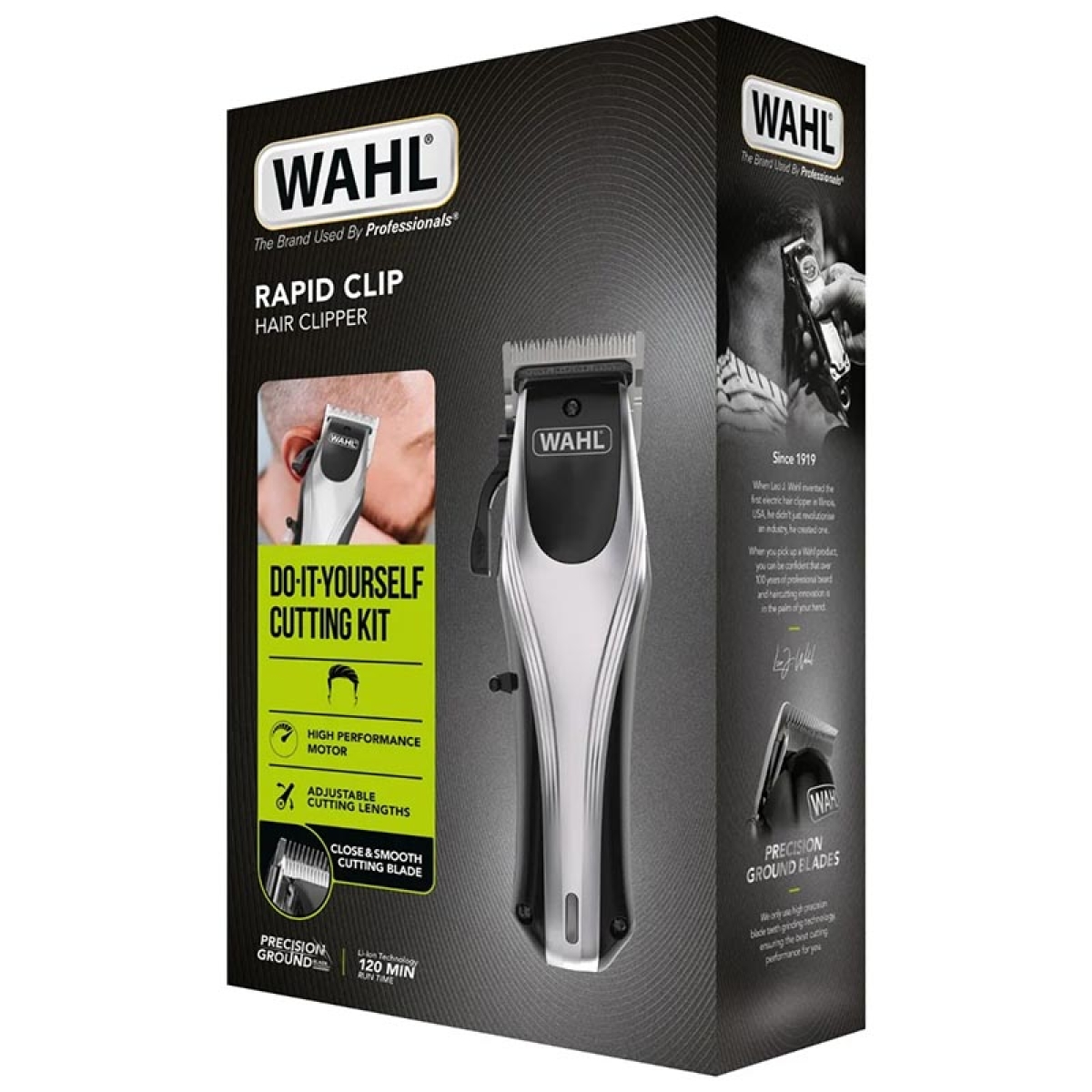 WAHL Rapid Clip Κουρευτική Μηχανή Ρεύματος και Επαναφορτιζόμενη Ασημί - Image 2