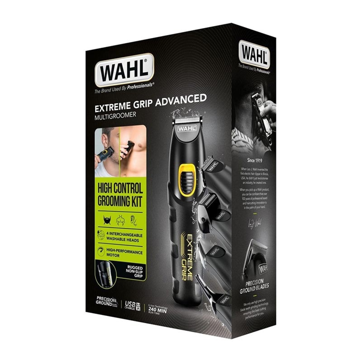 Επαναφορτιζόμενο Τρίμερ Προσώπου WAHL - EXTREME GRIP ADVANCED - Μαύρο - Image 2