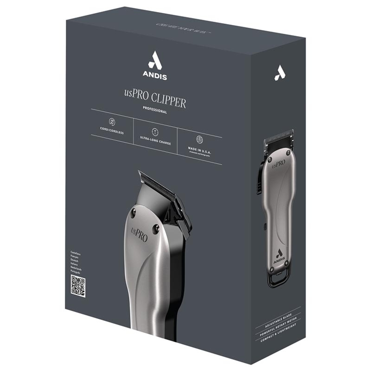 Andis Cordless USPro Li #73135 Επαγγελματική Κουρευτική Μηχανή Γκρι - Image 2
