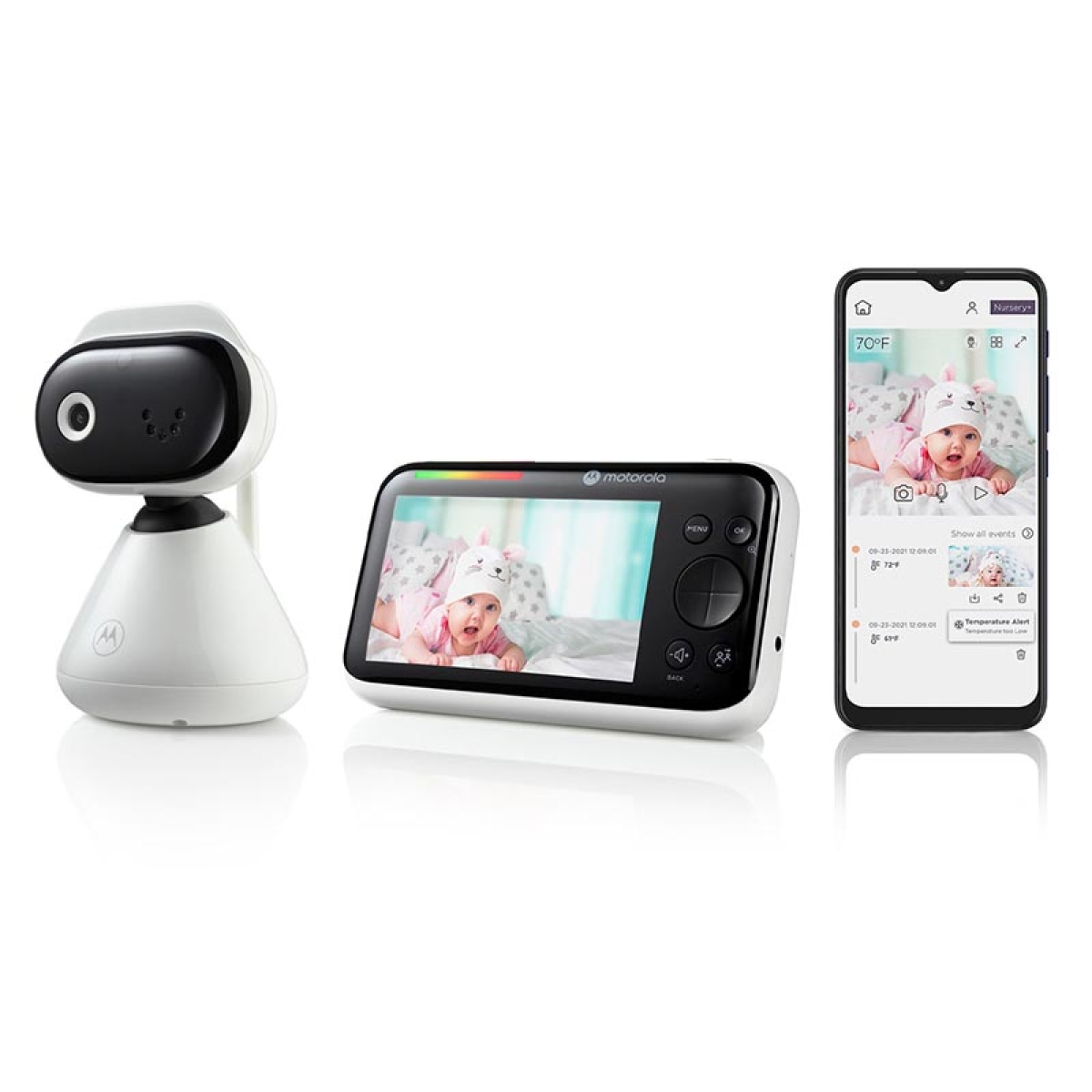 Motorola PIP1500 Connect Ενδοεπικοινωνία Μωρού Wi-Fi με Κάμερα & Οθόνη 5″ Λευκό - Image 2