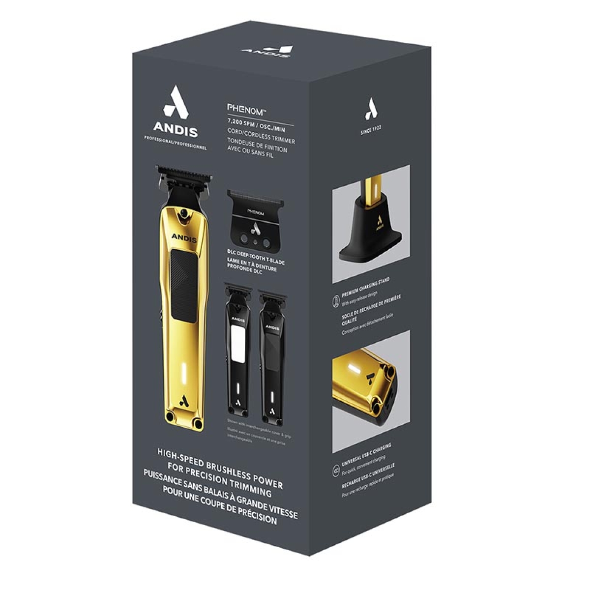 Andis Phenom Trimmer FRS-T #562119 Επαγγελματικό Τρίμερ Χρυσό/Μαύρο - Image 2
