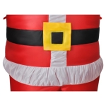 Φωτιζόμενος Διακοσμητικός Άι Βασίλης Φουσκωτός Ρεύματος Κόκκινος από Πολυεστέρα 180x100εκ. 00022624 - Image 3