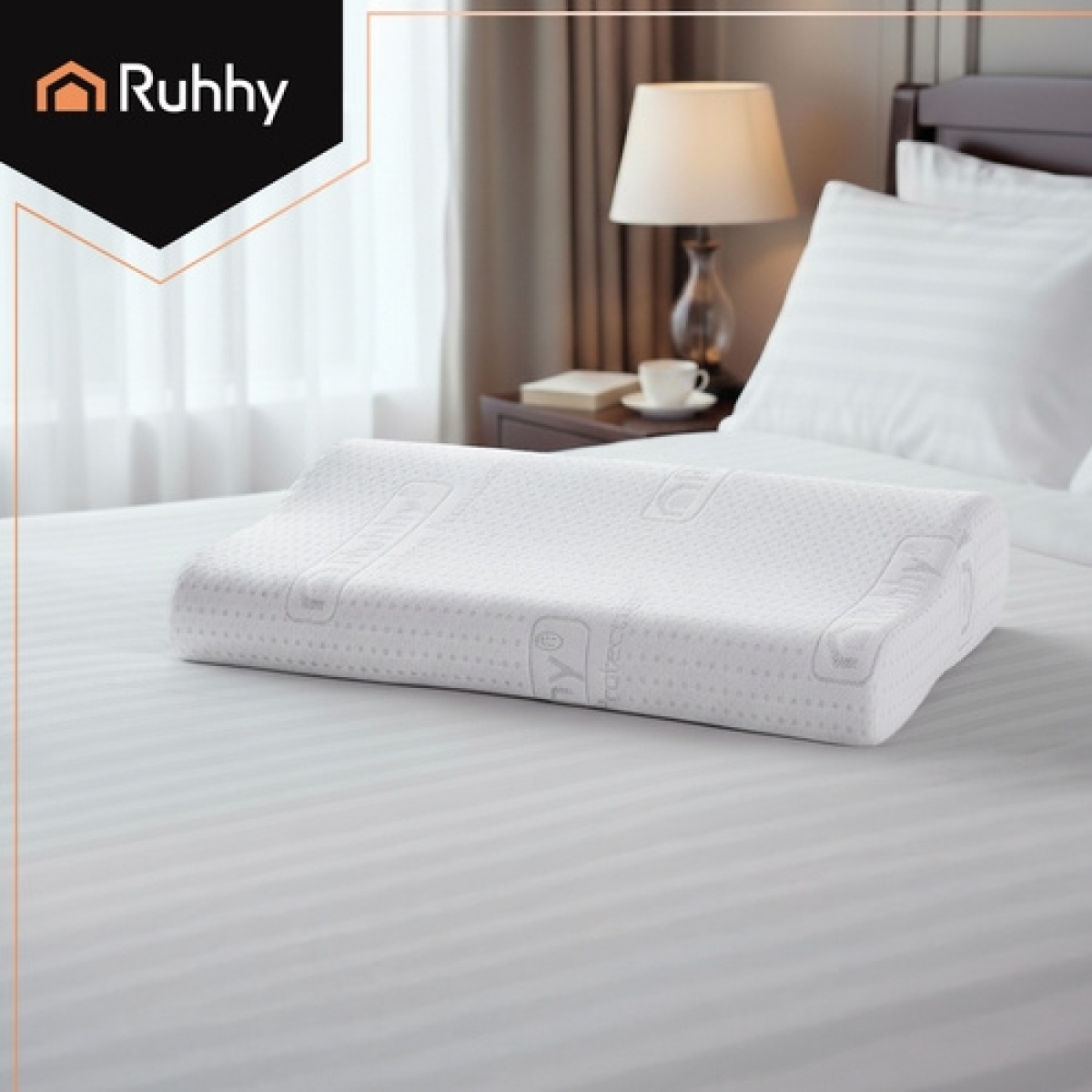 Ορθοπεδικό Μαξιλάρι Ύπνου Memory Foam 49x30x9,5cm Λευκό 00026039 - Image 3