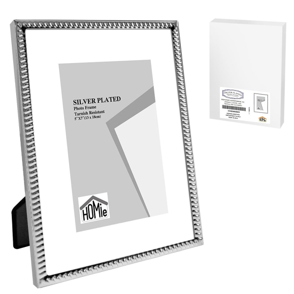 Κορνίζα Επάργυρη Λεπτή Πλέξη 13x18cm Homie 322080 - 1 τμχ