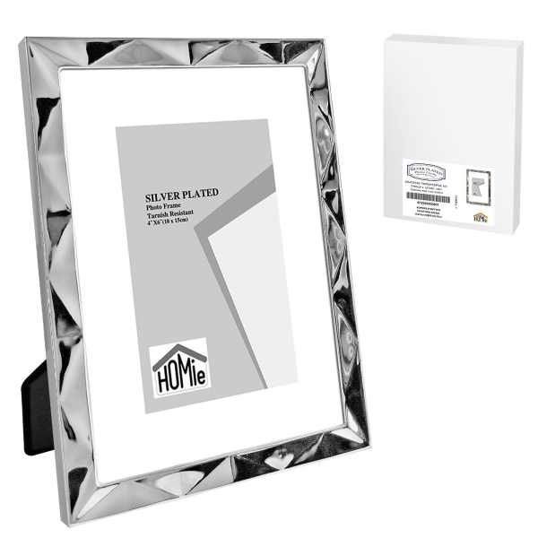 Κορνίζα Επάργυρη Πολύγωνο Σχέδιο 10x15cm Homie 322085 - 1 τμχ