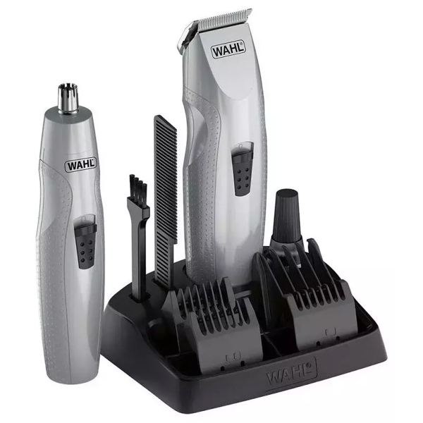 WAHL Moustache and Beard Combo Σετ Τρίμερ Μπαταρίας Ασημί