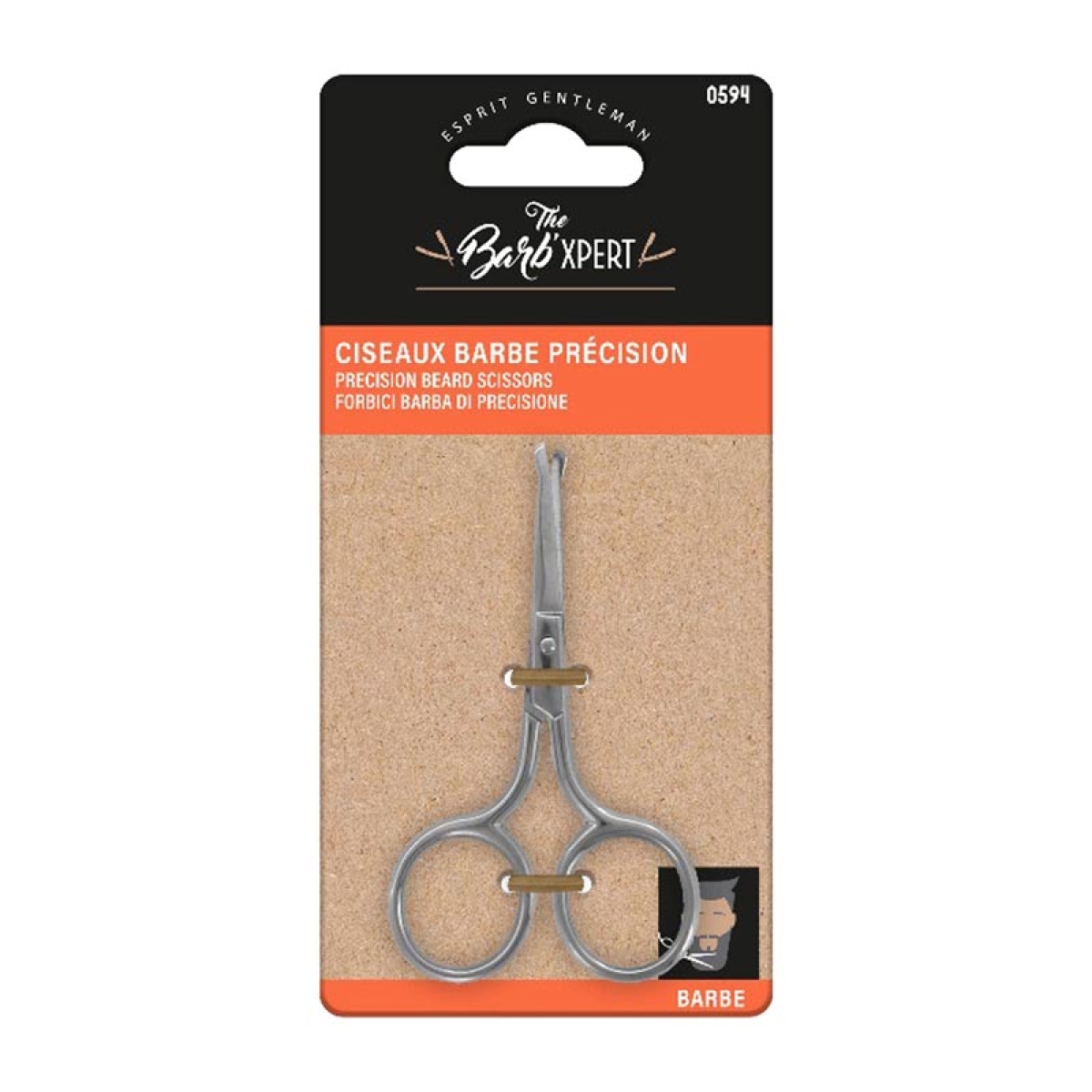 Barb’ Xpert Accessories 0594 Ψαλίδι Περιποίησης για Γένια και Μουστάκι Μεταλλικό - Image 2