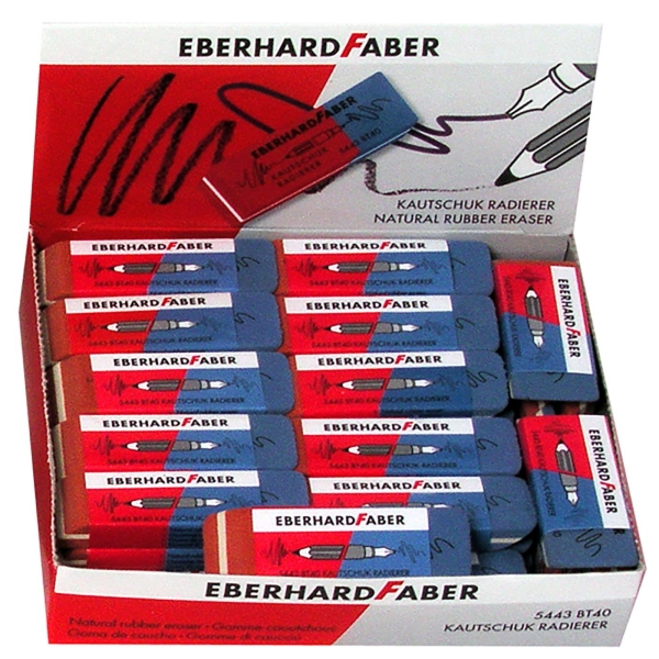 Γόμα Faber πακ=40τεμ Δίχρωμη  Faber 5854-43 - 1 τμχ