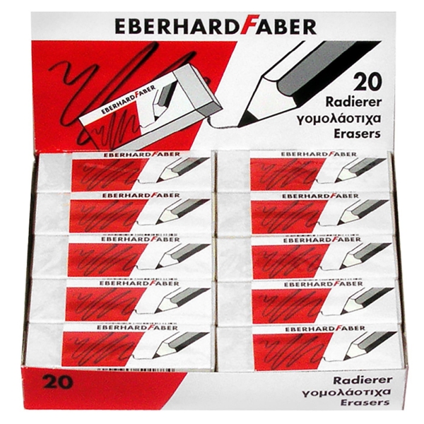 Γόμα Faber Λευκή πακ=20τεμ  Faber 5280-Β - 1 τμχ