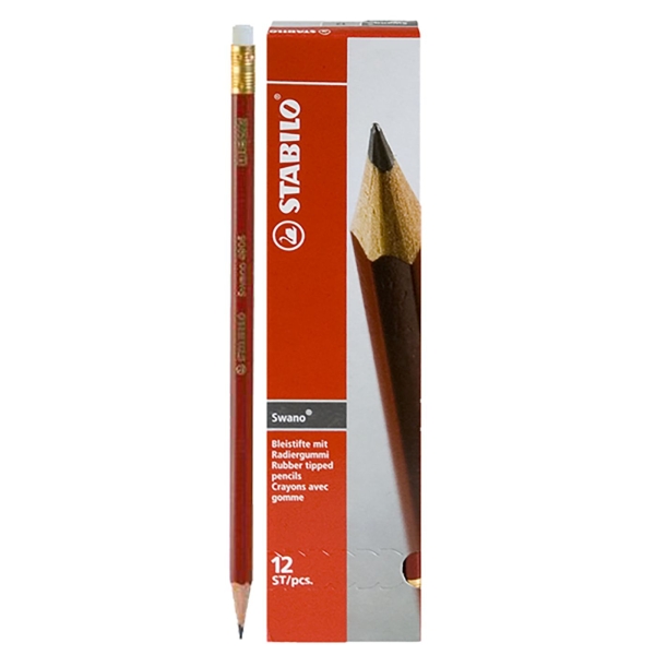 Μολύβι Γόμα Stabilo πακ=12τ  Stabilo - 1 τμχ