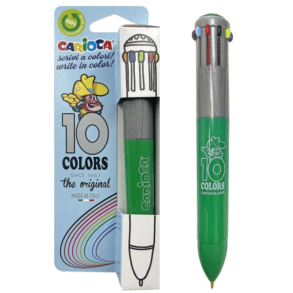 Στυλό 10 Χρωμάτων Carioca Ballpoint 1.0mm  Carioca 41501 - 1 τμχ
