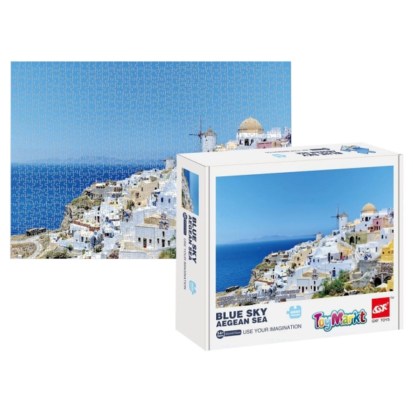 Παζλ 1000 τεμ Αιγαίο Πέλαγος Blue sky 25x20x5cm ToyMarkt 891774 - 1 τμχ