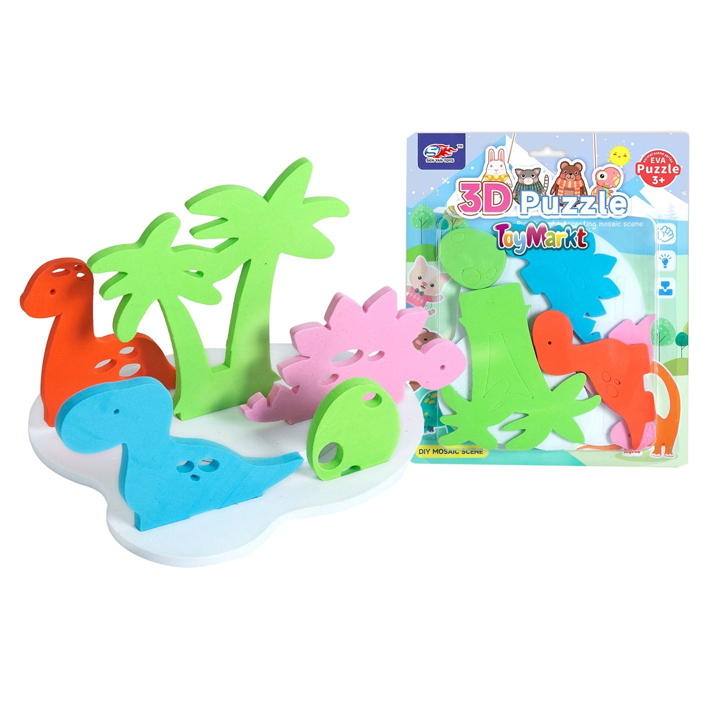 Παζλ Eva Δεινόσαυροι 3D 27X23X2Cm Toymarkt 891803 - 1 Τμχ