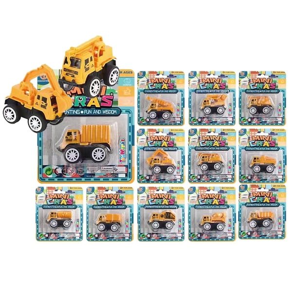 Μίνι Δομικά Pull Back σε Καρτέλα 14x12x3cm ToyMarkt 902323 - 1 τμχ