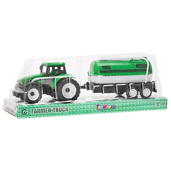 Τρακτέρ Pull Back με Ρυμούλκα 22x7x6cm ToyMarkt 902338 - 1 τμχ