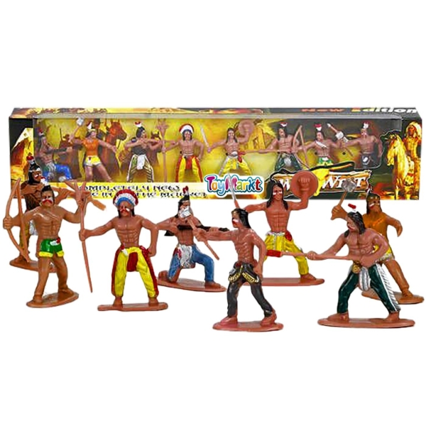 8 Ινδιάνοι σε Μακρόστενο Κουτί 39x8x3cm ToyMarkt 913270 - 1 τμχ