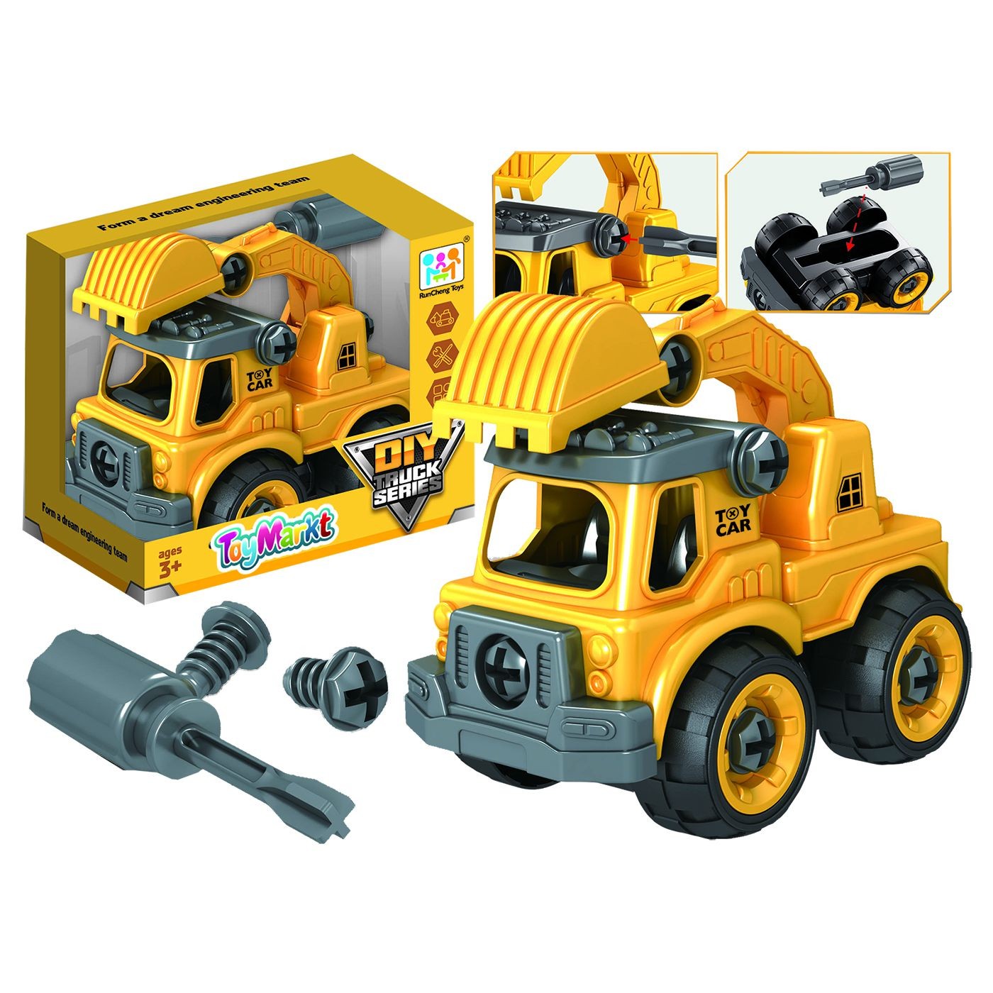 Εκσκαφέας Free Wheels & Κατσαβίδι 15X14X10Cm Toymarkt 913363 - 1 Τμχ