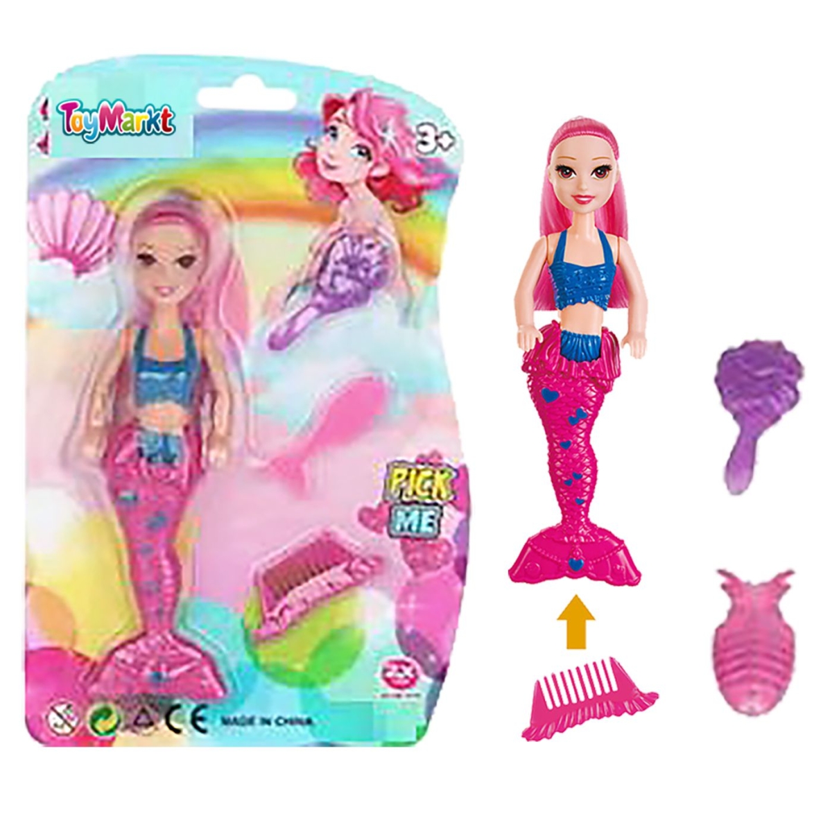 Γοργόνα 17cm σε Καρτέλα 23x15x3cm ToyMarkt 922087 - 1 τμχ - Image 2