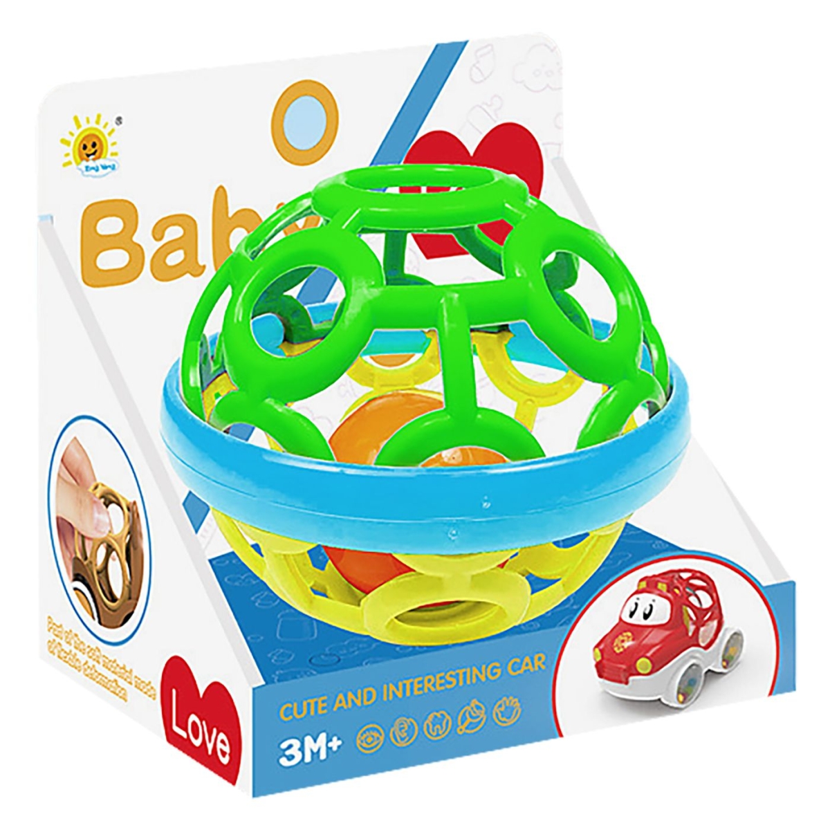 Μπεμπέ Μπάλα-Κουδουνίστρα 12cm 12x12x10cm ToyMarkt 941127 - 1 τμχ - Image 2