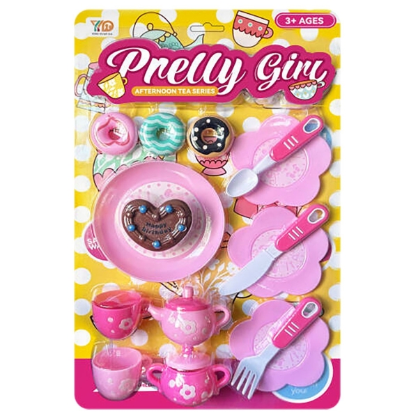 Σετ Τσαγιού Pretty Girl σε Καρτέλα 39x24x4cm ToyMarkt 971341 - 1 τμχ