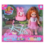 Κούκλα 11cm Ποδήλατο & Ζωάκι pet 17x16x6cm ToyMarkt 98248 - 1 τμχ