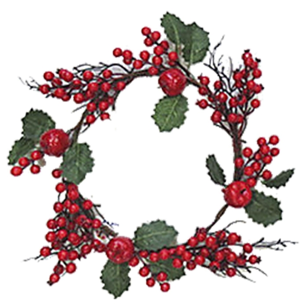 Στεφάνι με γκι και Φύλλα ø45cm Xmasfest 1132575 - 1 τμχ