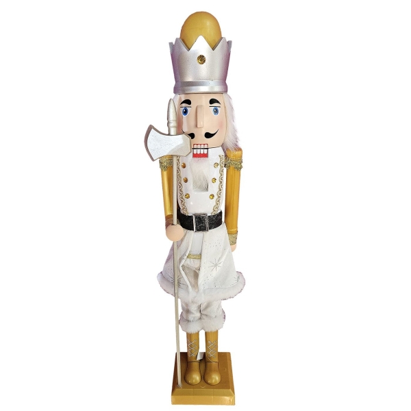 Καρυοθραύστης Γίγας με Λευκά Ρούχα 55cm Xmasfest 1133474 - 1 τμχ