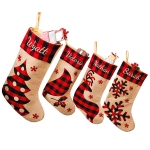Μπότα Χριστουγέννων Καρώ Κόκκινη 48x28cm Xmasfest 1133640 - 1 τμχ