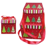 Κουτιά Χάρτινα Xmas με Δέντρα σετ=3 τεμ 10x10x10cm 15x15x15cm 20x20x20cm Xmasfest 1133754 - 1 τμχ