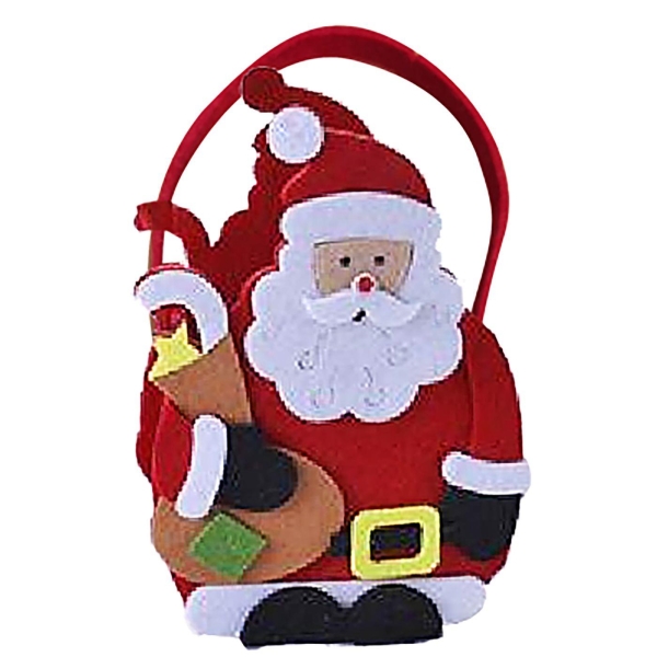 Καλάθι Τσόχινο Άγιος με Δώρα 16x15x6cm Xmasfest 1133837 - 1 τμχ