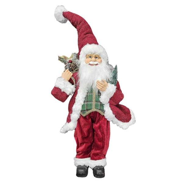 Άγιος Βασίλης Αληθοφανής Καρώ Πουκάμισο 89cm Xmasfest 1133917 - 1 τμχ