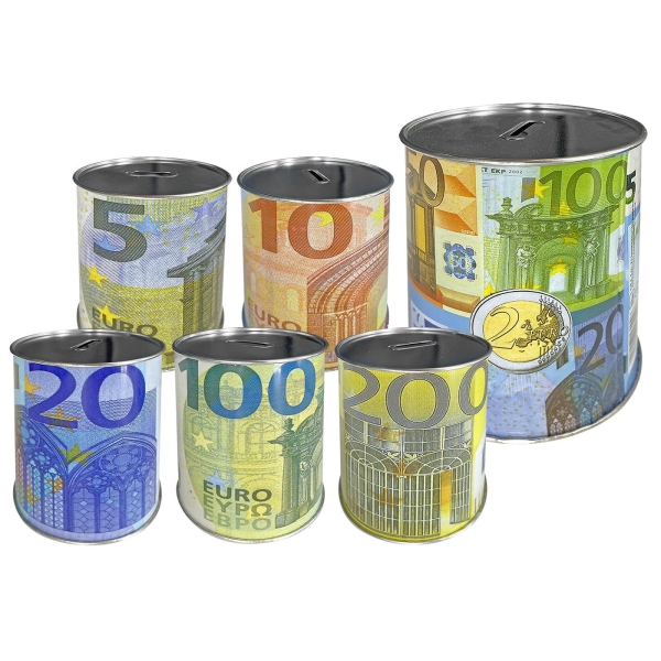 Κουμπαράς Μεταλλικός Ευρώ 12x11,5cm Homie 116786 - 1 τμχ