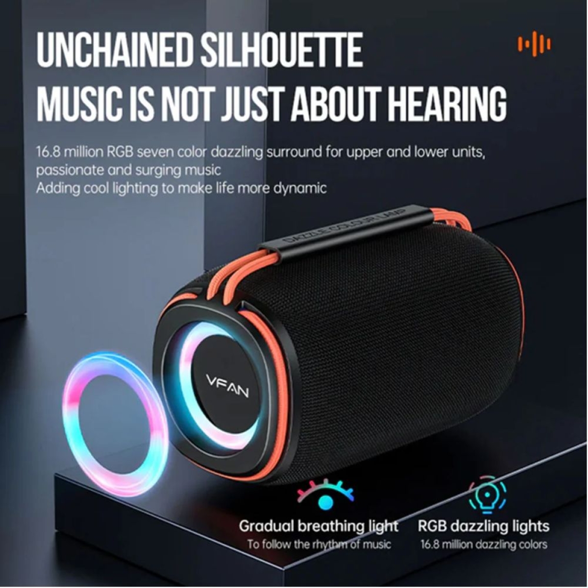 Αδιάβροχο Bluetooth Ηχείο 15W VFAN BS07 – Μαύρο