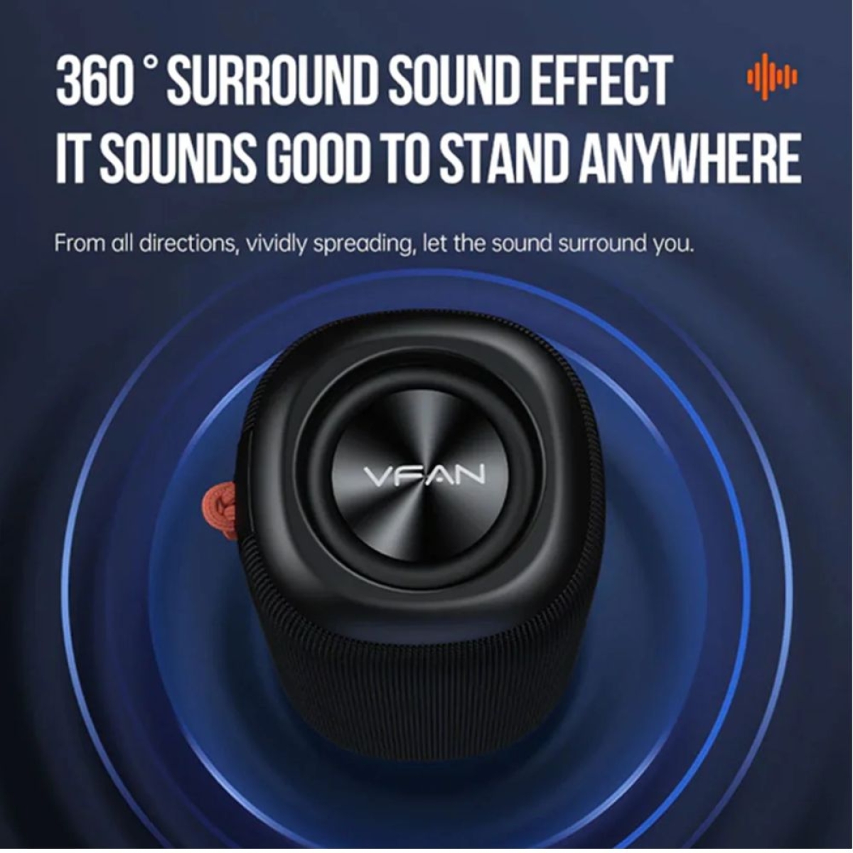Αδιάβροχο Bluetooth Ηχείο 30W Deep Bass VFAN BS08 – Μαύρο