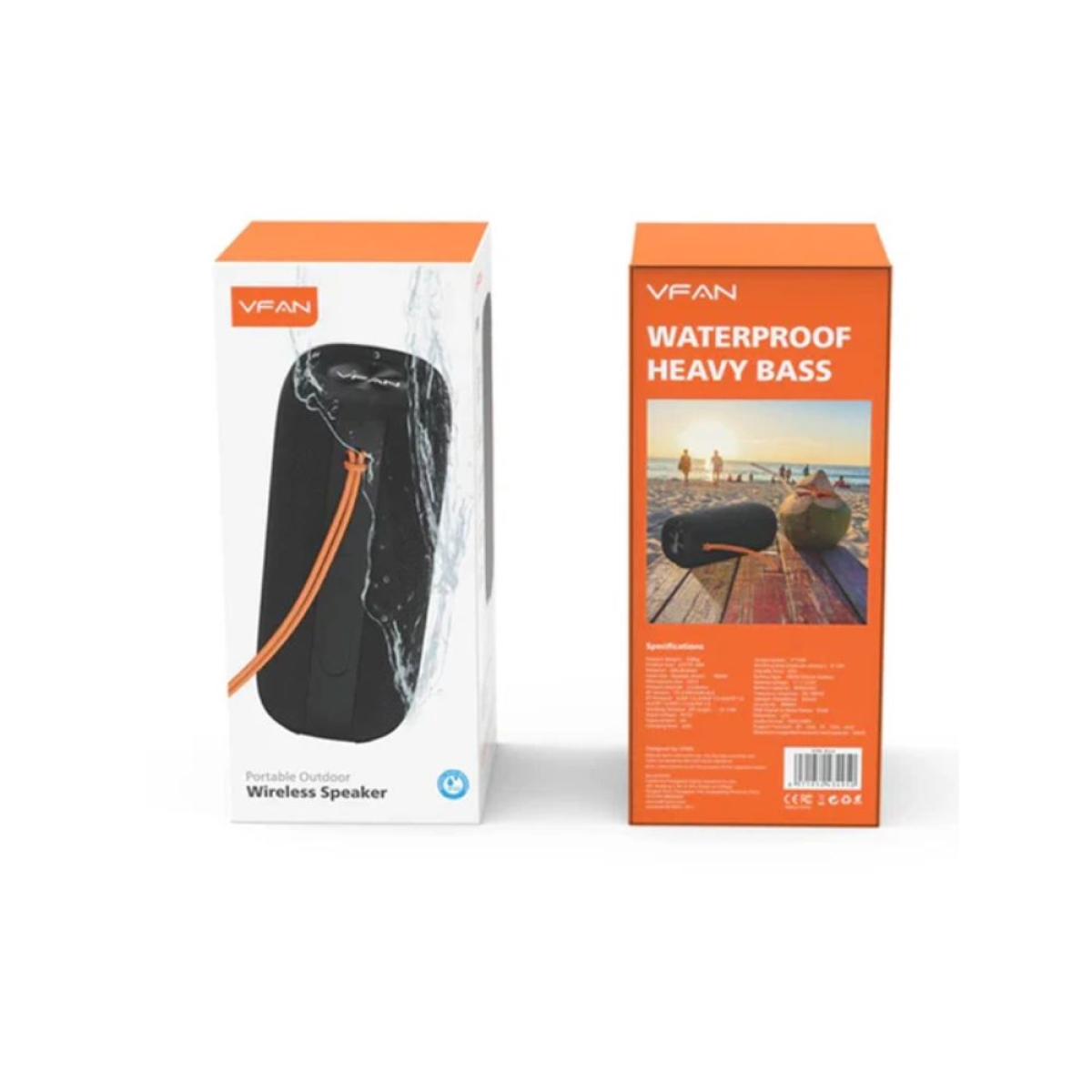 Αδιάβροχο Bluetooth Ηχείο 30W Deep Bass VFAN BS08 – Μαύρο